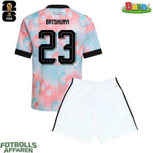 Belgien Michy Batshuayi #23 Bortaställ Barn VM 2026 Kortärmad (+ Korta byxor)